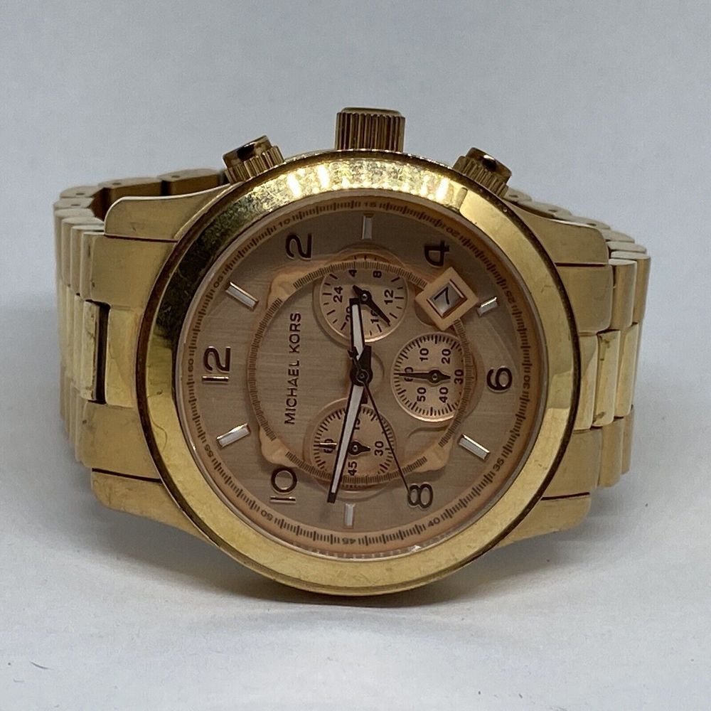 Michael Kors Runway MK8096 Womens Stainless Steel Analog Dial Quartz Watch MP713 - Picture 7 of 12